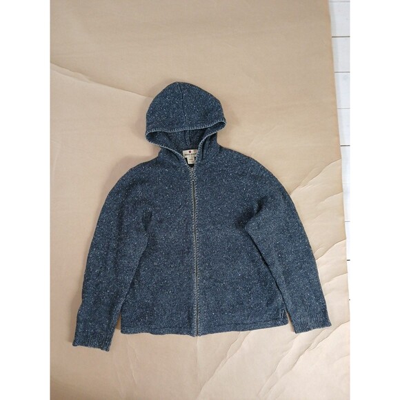 Woolrich Sweaters - Woolrich Hoodie Sweater Jacket Womens L Gray Wool Blend Full Zip Cardigan
